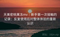 天美密桃果冻mv｜新手第一次接触的记录：反复使用后对整体体验的重新认识