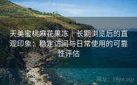天美蜜桃麻花果冻｜长期浏览后的直观印象：稳定访问与日常使用的可靠性评估