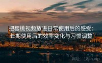 把樱桃视频放进日常使用后的感受：长期使用后的效率变化与习惯调整