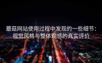蘑菇网站使用过程中发现的一些细节：视觉风格与整体观感的真实评价