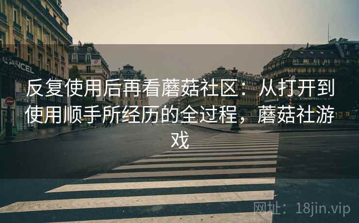反复使用后再看蘑菇社区：从打开到使用顺手所经历的全过程，蘑菇社游戏