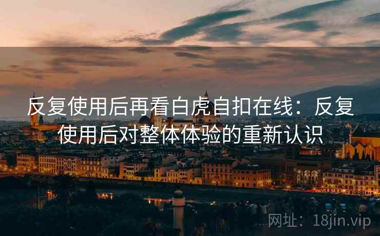 反复使用后再看白虎自扣在线：反复使用后对整体体验的重新认识