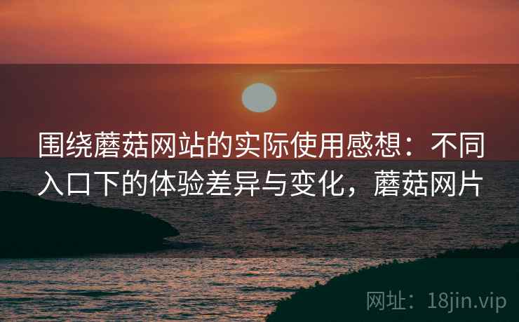 围绕蘑菇网站的实际使用感想：不同入口下的体验差异与变化，蘑菇网片